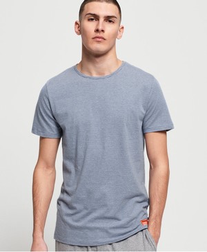 Superdry Organic Cotton SD Laundry Slim Fit Lounge Férfi Pólók Kék/Szürke | TWZMJ4920